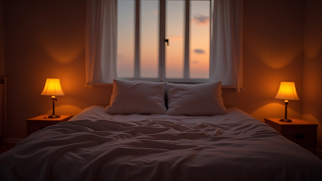 Une chambre apaisante avec une lumière douce et chaude