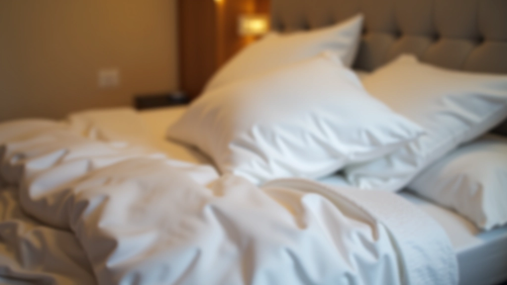 Lit bien préparé avec oreiller confortable, couette douce et draps de qualité